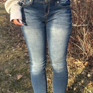 Vintage Blue Women's skinny low rise Jeans